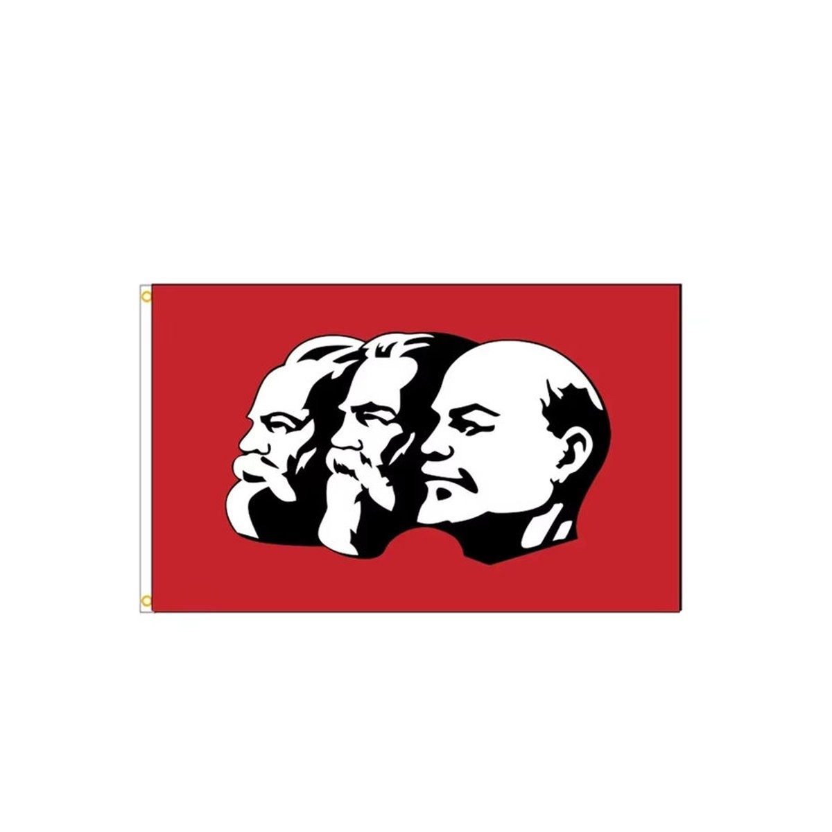 Sowjetische Union Flagge mit Marx Engels Lenin Motiv, rot, B: 150 cm, H: 90 cm - Bild 2