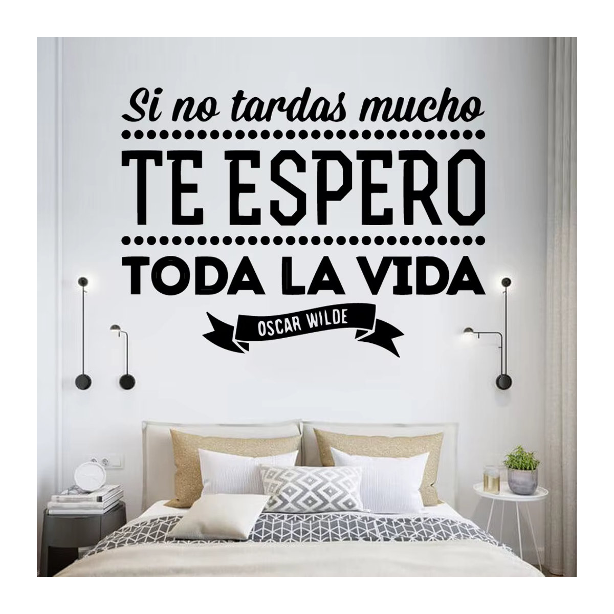 Spanischer Spruch Wandaufkleber aus Vinyl für deine Heimdekoration in Wohnzimmer und Schlafzimmer - Bild 4