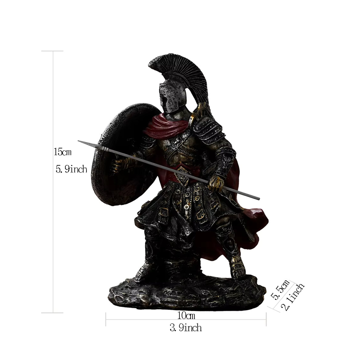 Spartanischer Krieger Statue von misvial als Retro Harz Figur für deine Dekoration - Bild 2