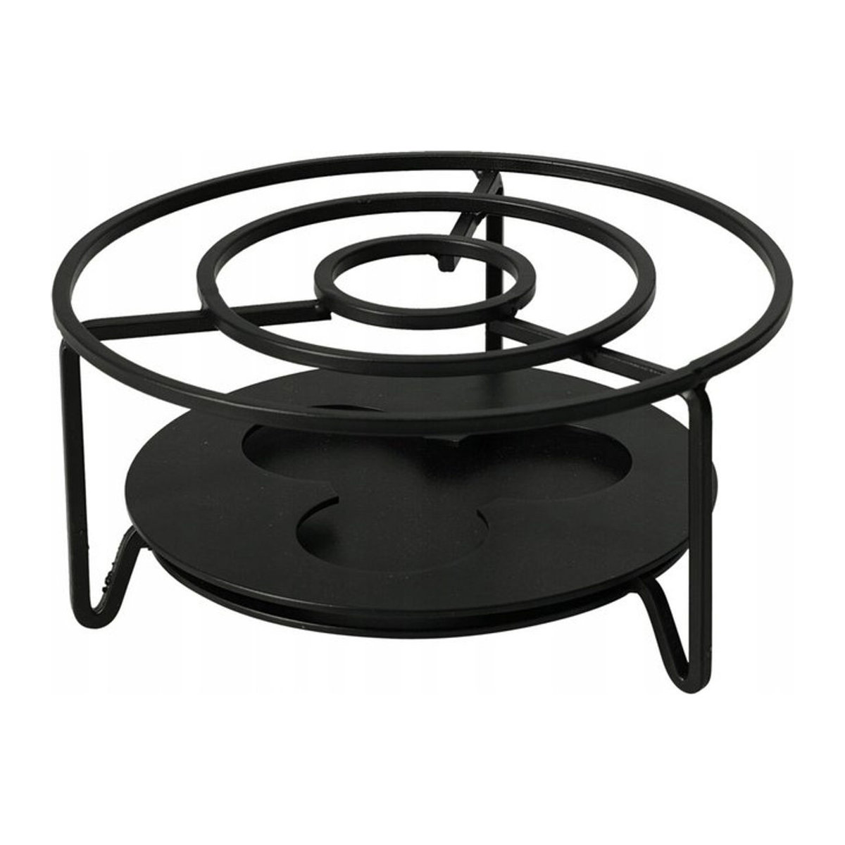 Speisenwärmer aus Metall von KOOPMAN in Schwarz für Teelichter, rund, B: 16 cm, H: 8 cm - Bild 1