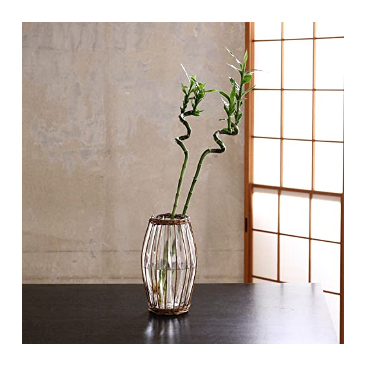 SPICE OF LIFE FONTAINE Blumenvase aus Korbgeflecht und Glas, Durchmesser: 17 cm, Höhe: 30 cm - Bild 5