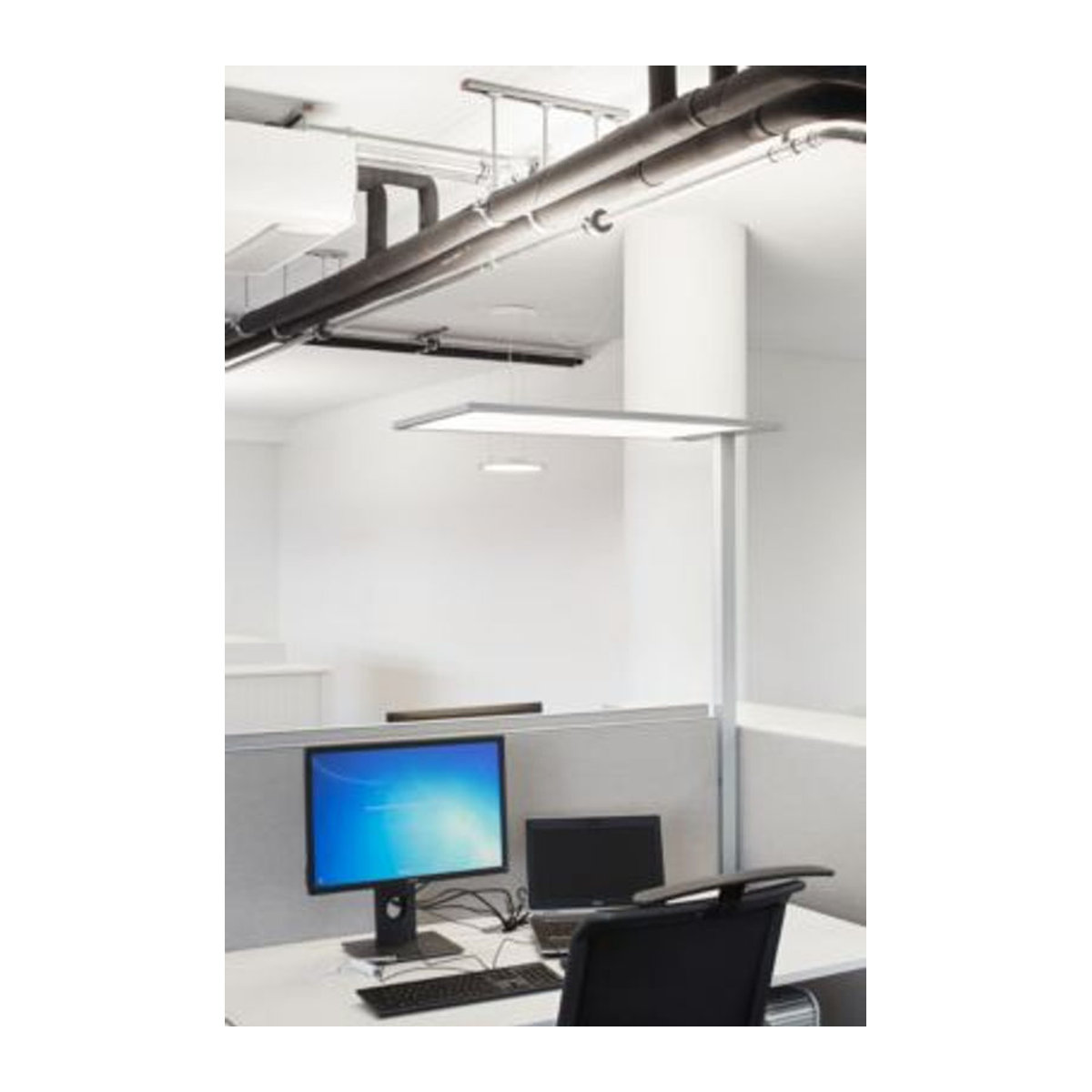 Spittler LED Stehleuchte SL720 in Weiß-Aluminium mit integriertem Tageslichtsensor, indirekt/direkt leuchtend, Neutralweiß, Höhe: 206,2 cm - Bild 2