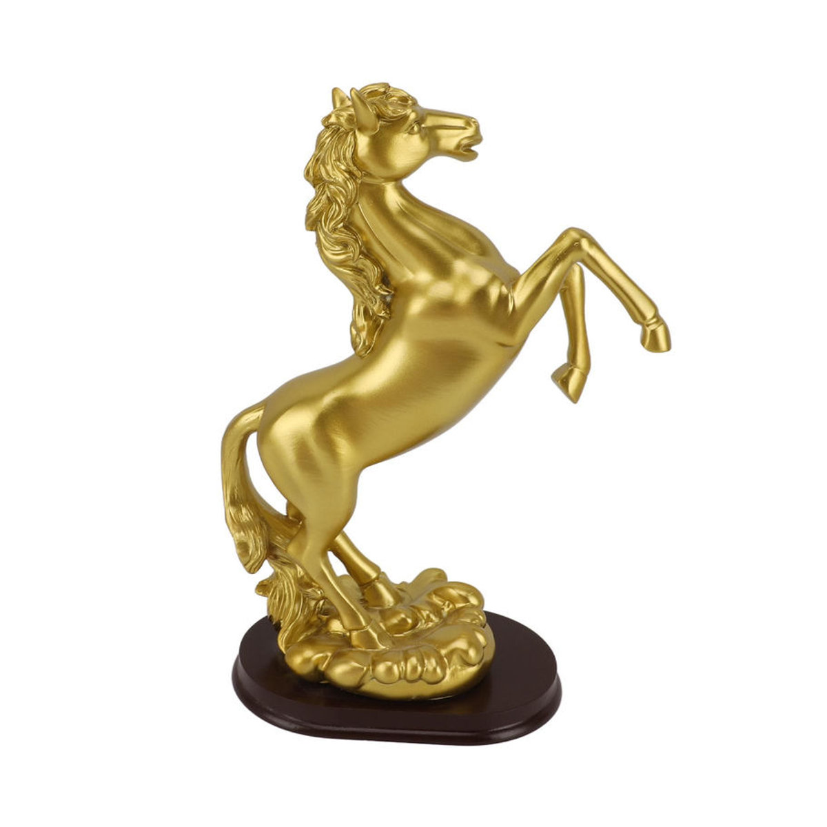 Springende Pferdestatue in Gold von OutsideWorld aus Kunstharz - Bild 3