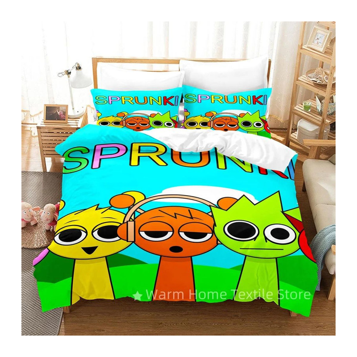 Sprunki Incredibox Bettwäscheset mit 3D-Druck, multicolor, B/B: 240 x 220 cm - Bild 2