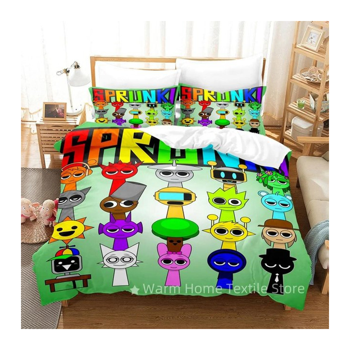 Sprunki Incredibox Bettwäscheset mit 3D-Druck, multicolor, B/H: 240 x 220 cm - Bild 1