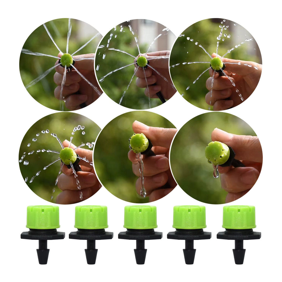 SPRYCLE Automatisches Gartenbewässerungssystem mit verstellbarer Tropfbewässerung, Grün, 5–50 m Reichweite, 1/4 Zoll und 4/7 mm Schlauchanschlüsse für Topfpflanzen und Gewächshäuser - Bild 5