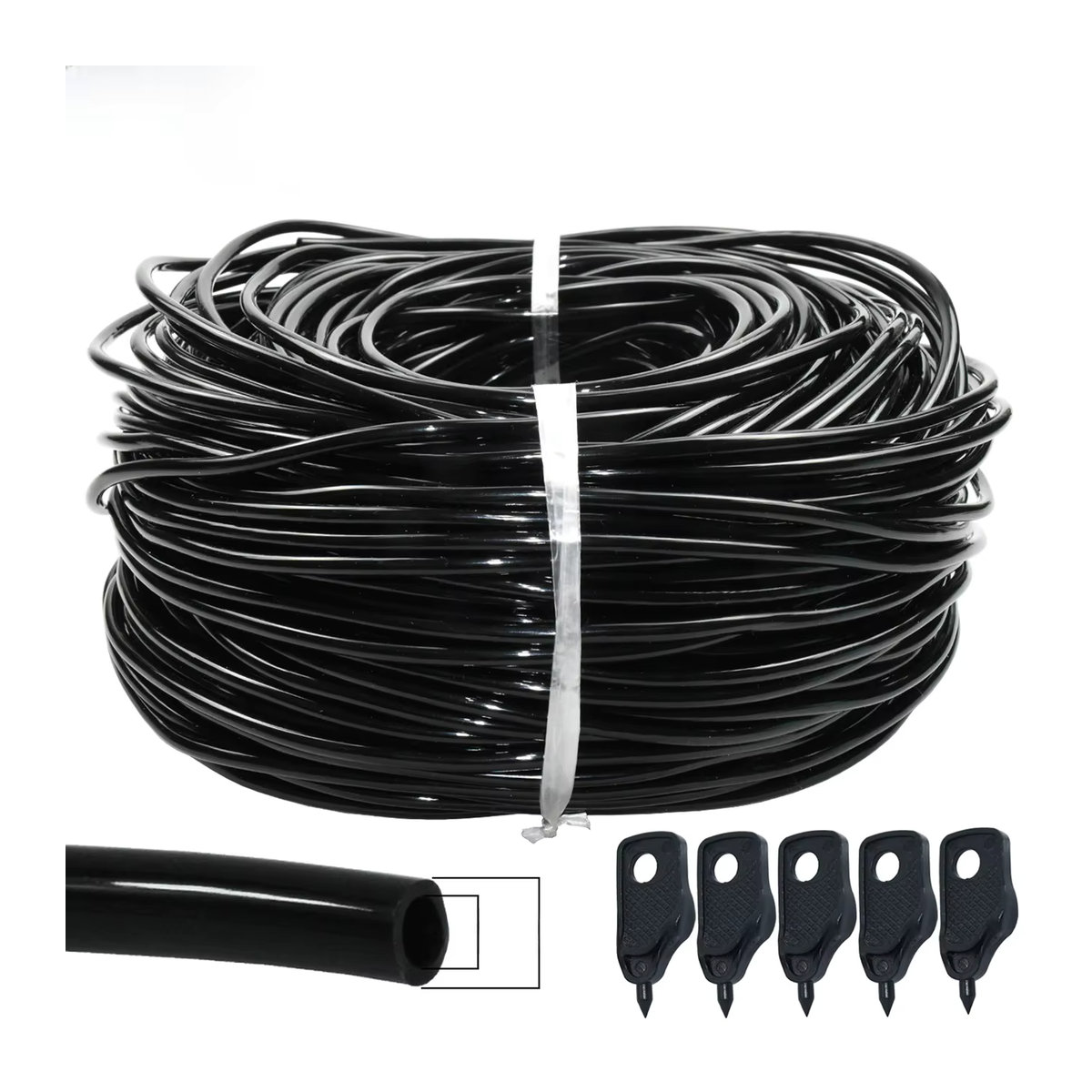 SPRYCLE Micro Drip Bewässerungssystem aus schwarzem PVC mit Locher, 10-120m Länge, 3/5mm Durchmesser - Bild 5