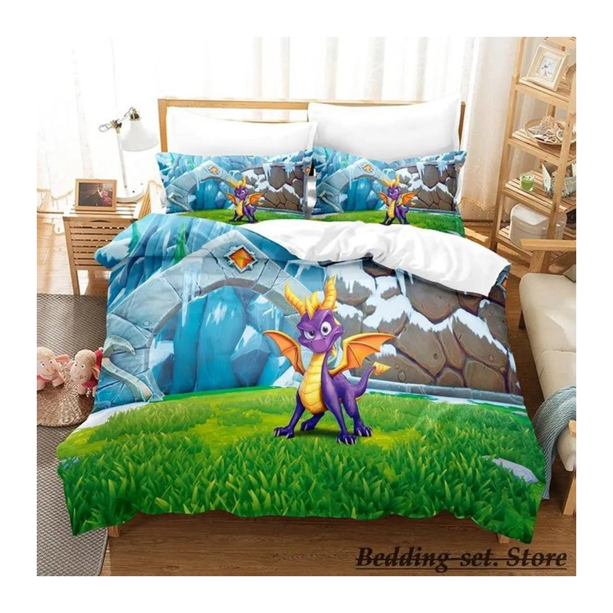 Spyro Reignited Trilogy Bettwäsche Kollektion Anime Spiel Bettbezug EU Single 135 x 200 cm - Bild 1