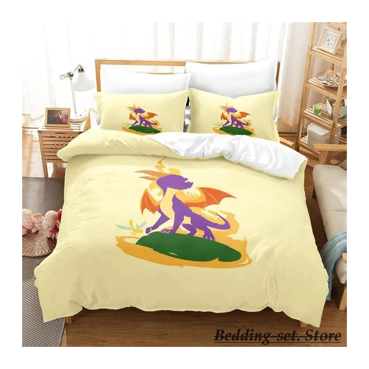 Spyro Reignited Trilogy Bettwäsche Kollektion Anime Spiel Design Bettbezug B/H: 180 x 210 cm - Bild 1