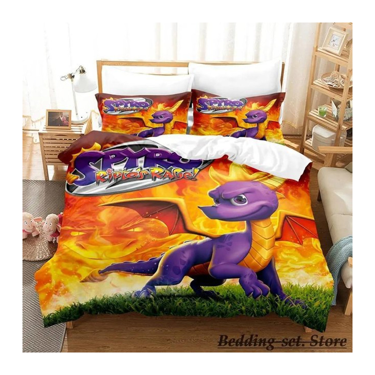 Spyro Reignited Trilogy Bettwäsche Kollektion Multicolor, Bettbezug King Size, Maße: 245 x 210 cm - Bild 1