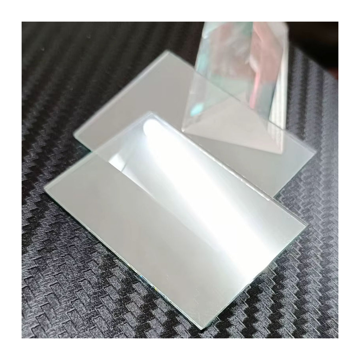 SRATE Optischer Strahlteiler aus Glas, halbtransparent und halbreflektierend für sichtbares Licht (400 nm–700 nm), rechteckig - Bild 3