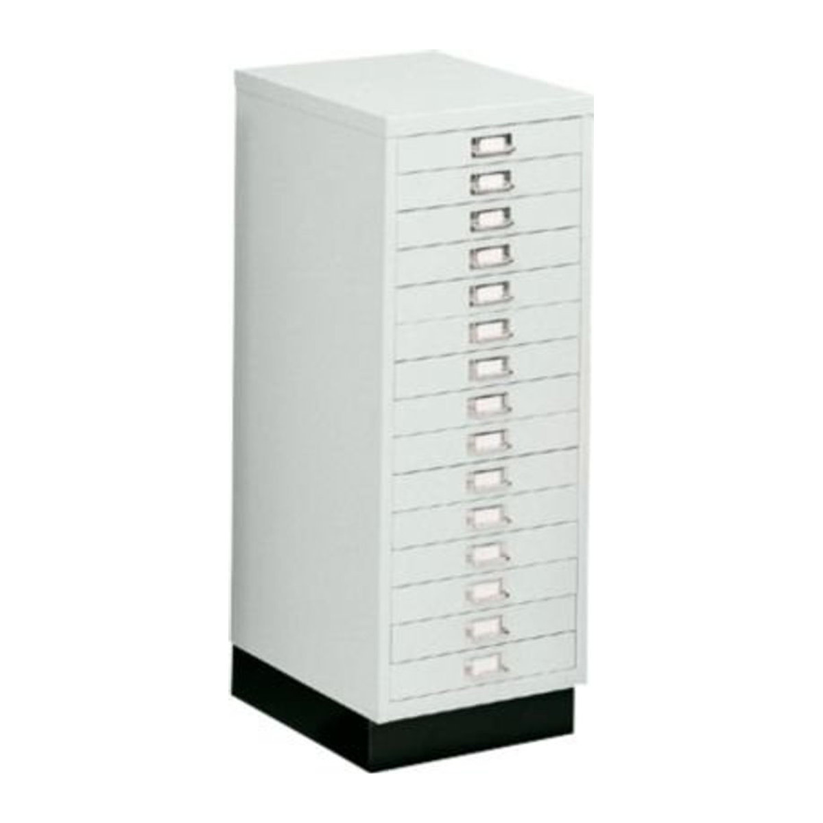 SSI Schubladenschrank DIN A3 Aktenschrank mit 15 Schubladen, Höhe: 94 cm, Farbe: Grau - Bild 1