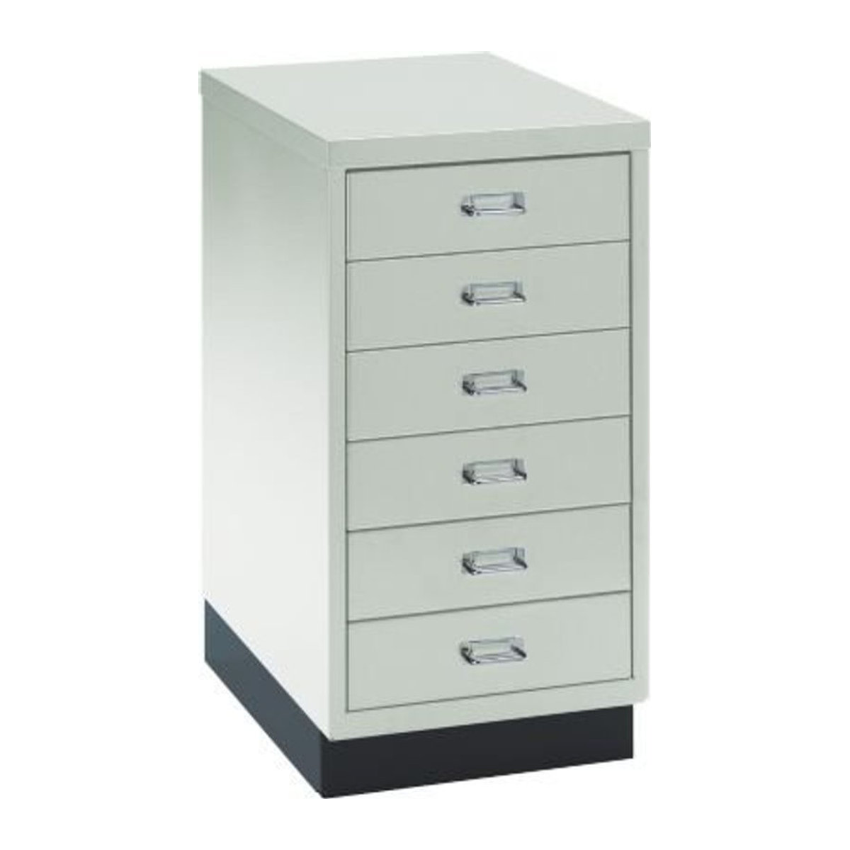 SSI Schubladenschrank DIN A3 Aktenschrank mit 6 Schubladen, Farbe: Grau/Anthrazit, Höhe: 67,5 cm - Bild 1