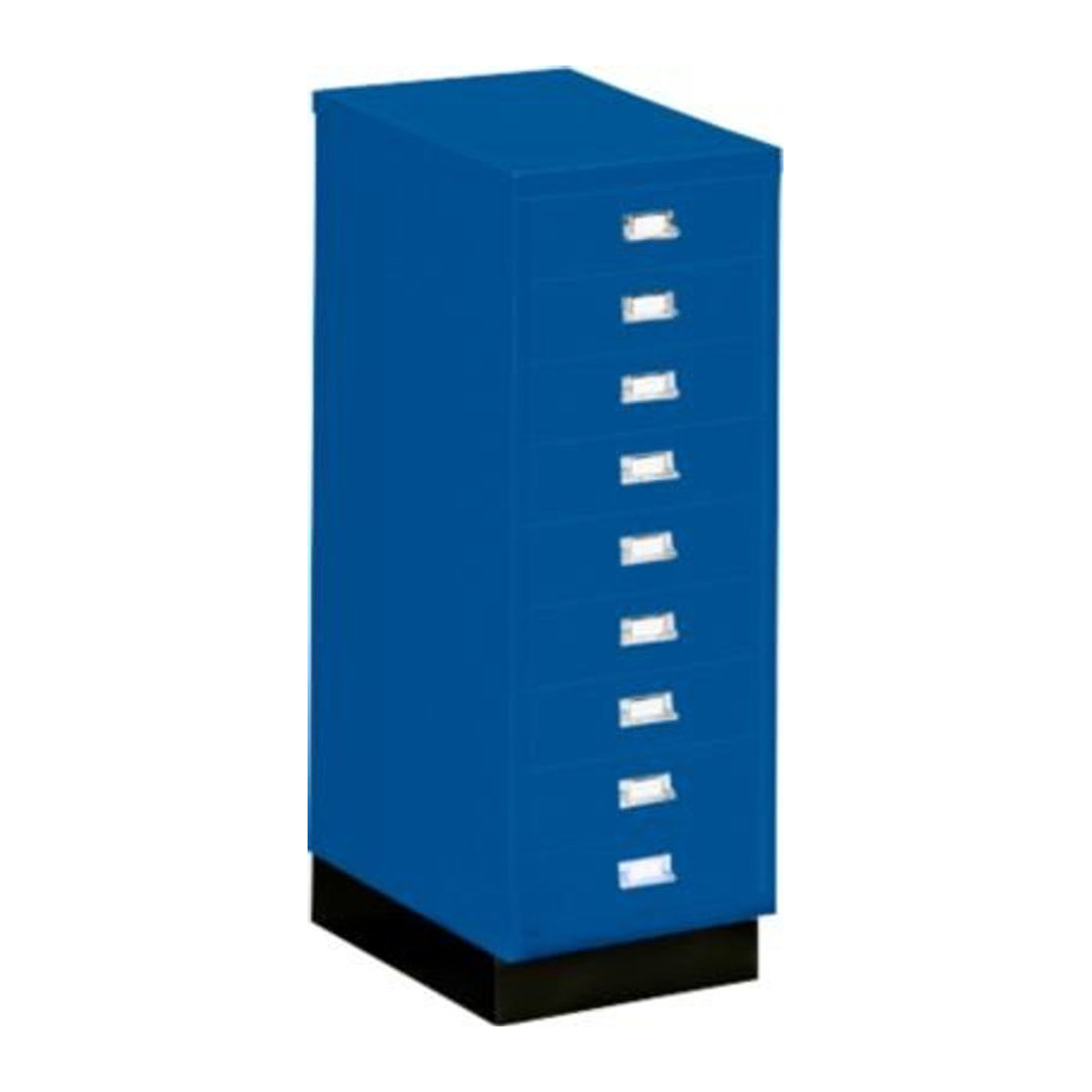 SSI Schubladenschrank DIN A3 Aktenschrank mit 9 Schubladen, Farbe: Blau, Höhe: 94 cm - Bild 1