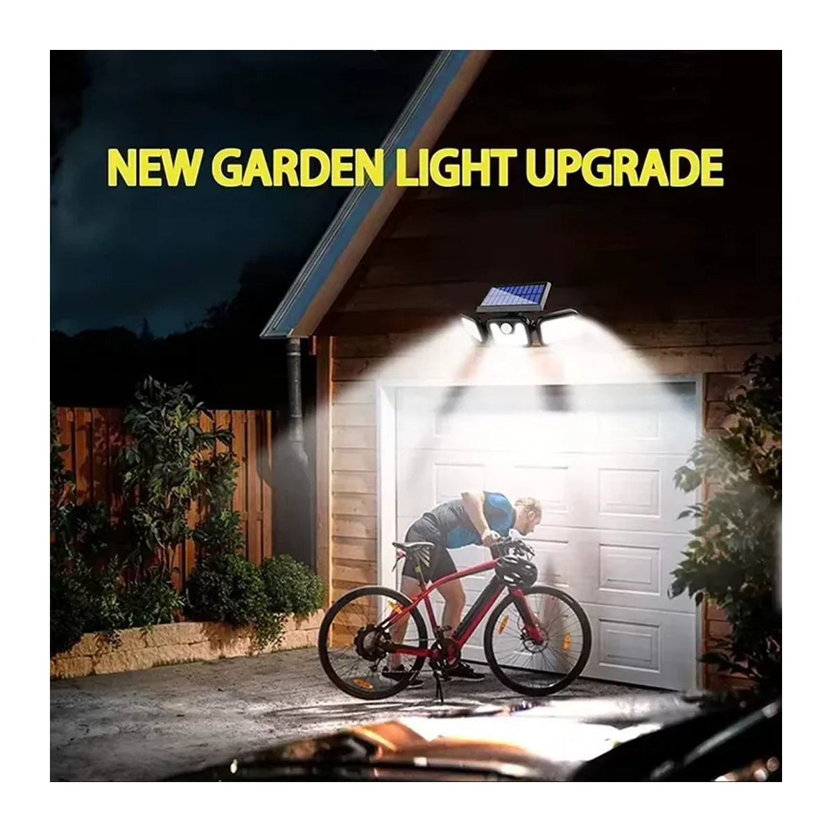 STAARICC Solarleuchte für den Außenbereich mit LED und Bewegungsmelder, 3 Köpfe, 270 Grad Weitwinkelbeleuchtung, IP65 Wasserdicht, Schwarz - Bild 5