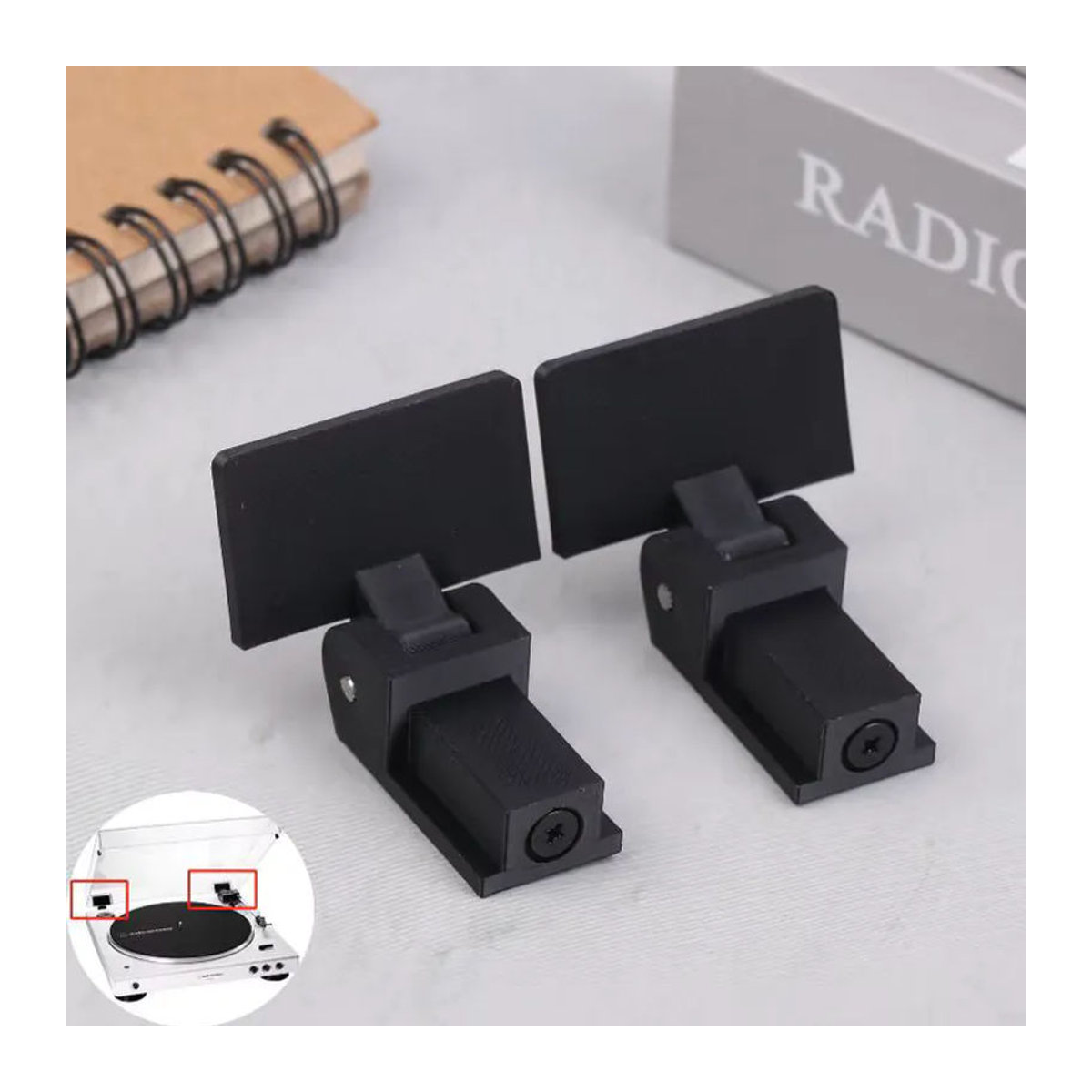 Stanton STR8-80 60 LP Scharnier-Staubschutz in Schwarz kompatibel mit LP120 LP60X LP140 LP5 LP3 LP70X Plattenspieler Zubehör - Bild 2