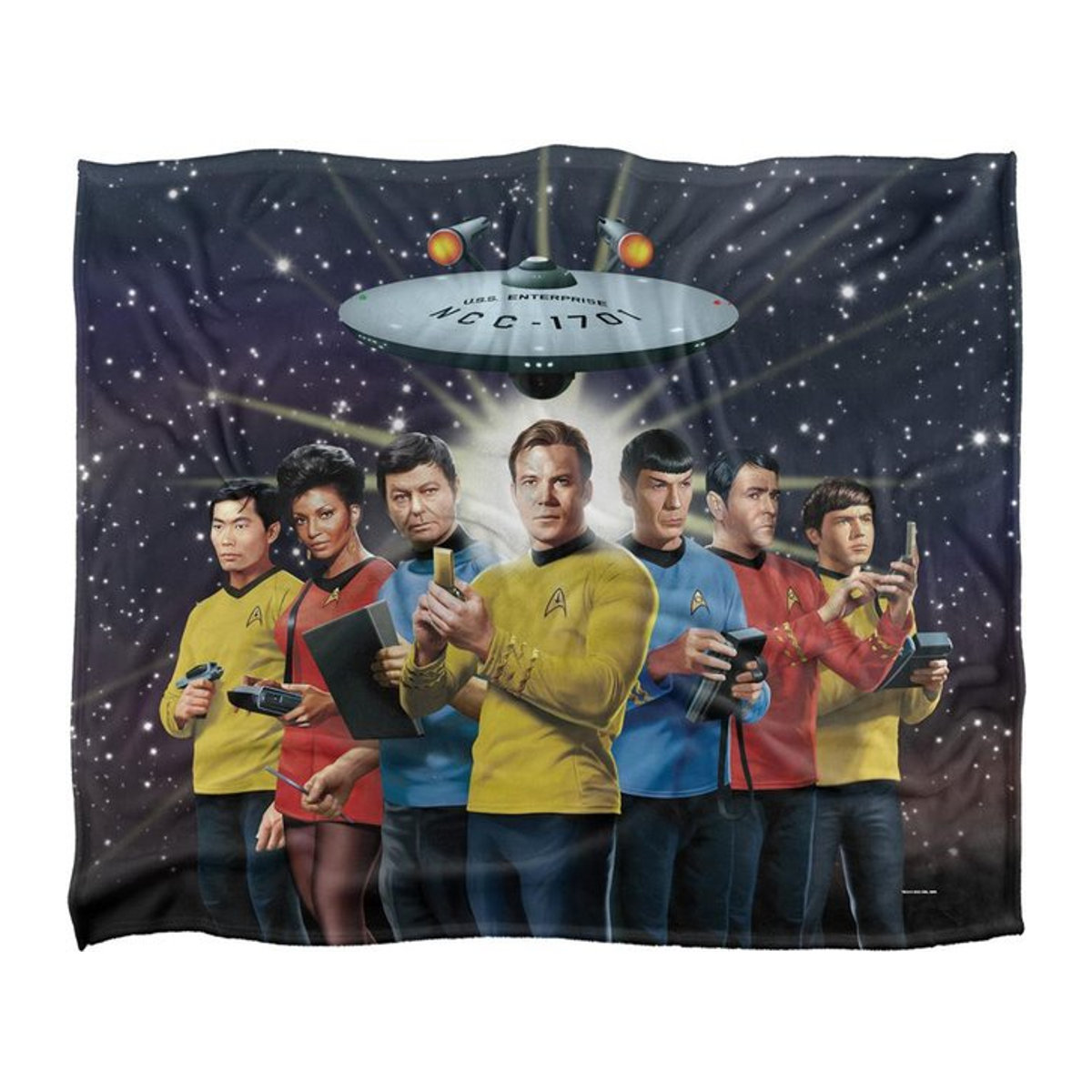 Star Trek Original Silky Crew Supersoft Decke in Schwarz, One Size - Bild 1