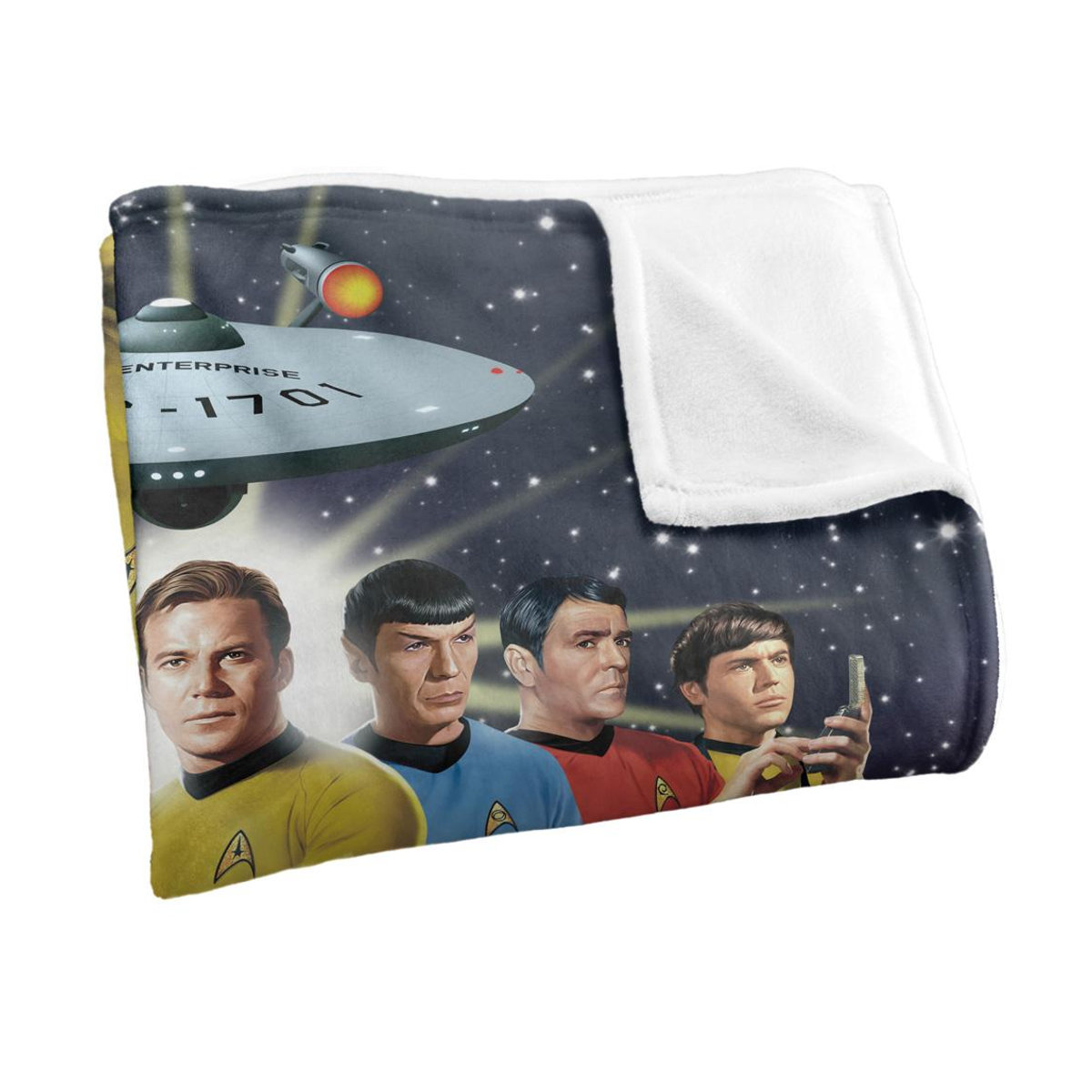Star Trek Original Silky Crew Supersoft Decke in Schwarz, One Size - Bild 3