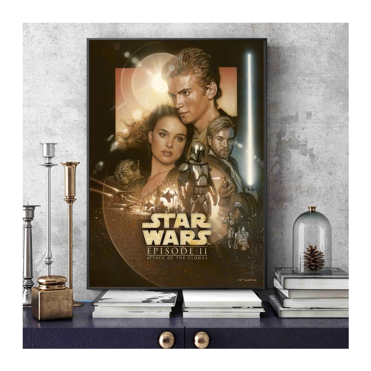 Star Wars Porträt Leinwandbild von Infinity Canvas Studio, moderne Wandkunst für Wohnzimmer und Schlafzimmer, mehrfarbig, Rahmenlos, Breite: 40 cm, Höhe: 60 cm - Bild 2