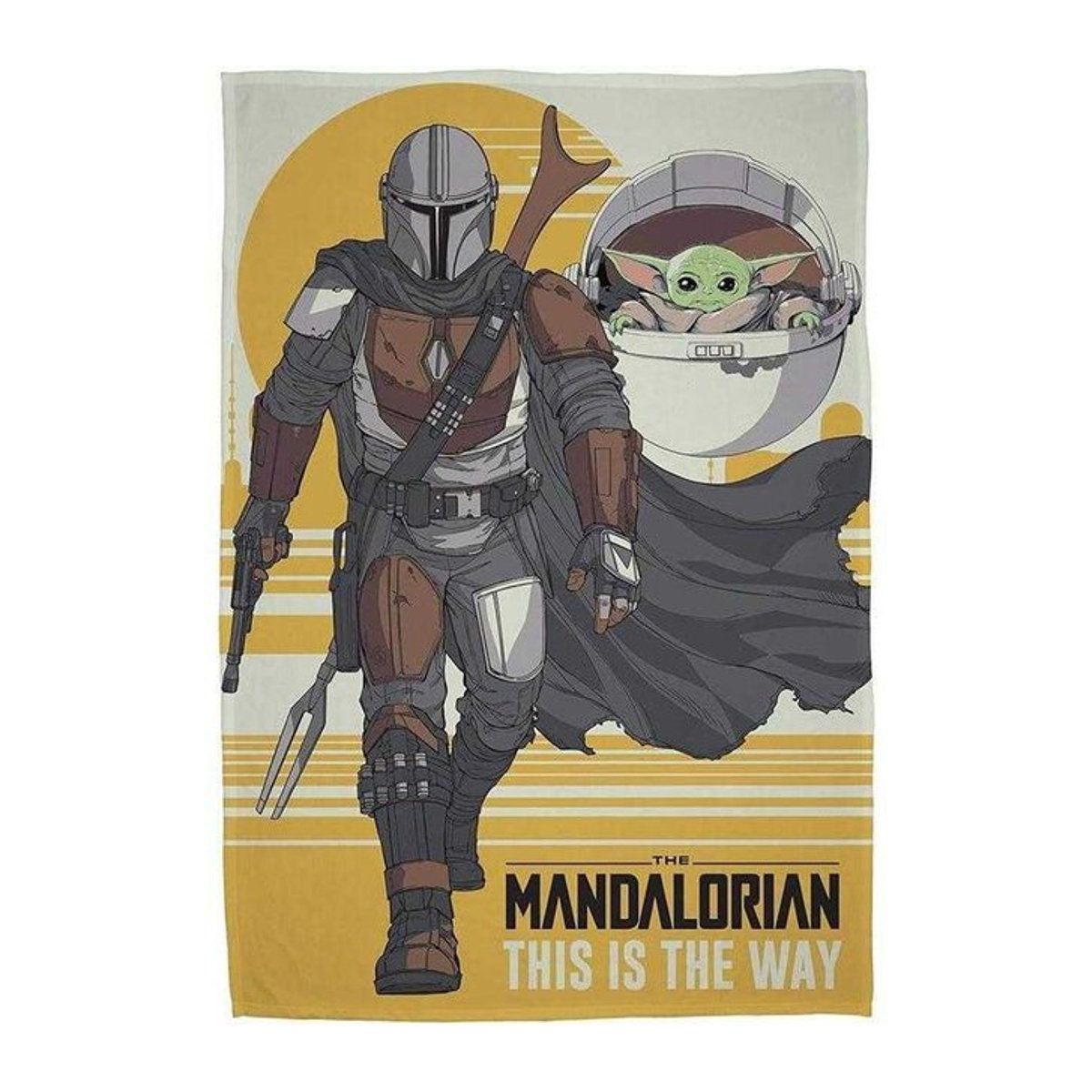 Star Wars The Mandalorian Fleecedecke schwarz 150 cm x 150 cm - Bild 1