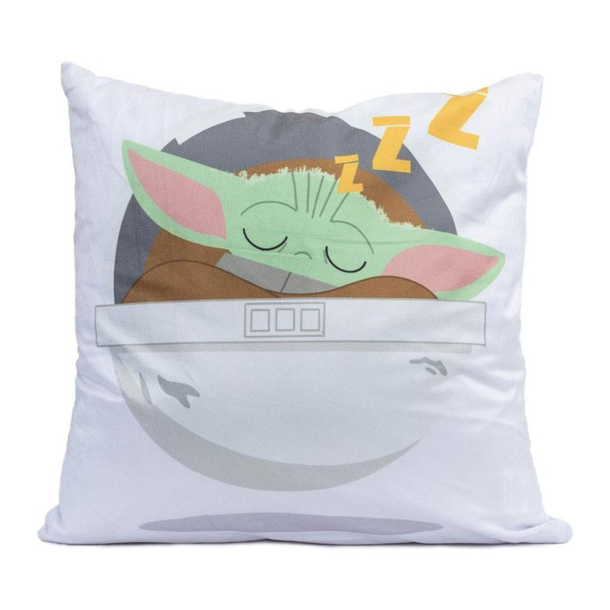 Star Wars The Mandalorian Grogu Kissen mit Velvet Feel in Weiß - Bild 1