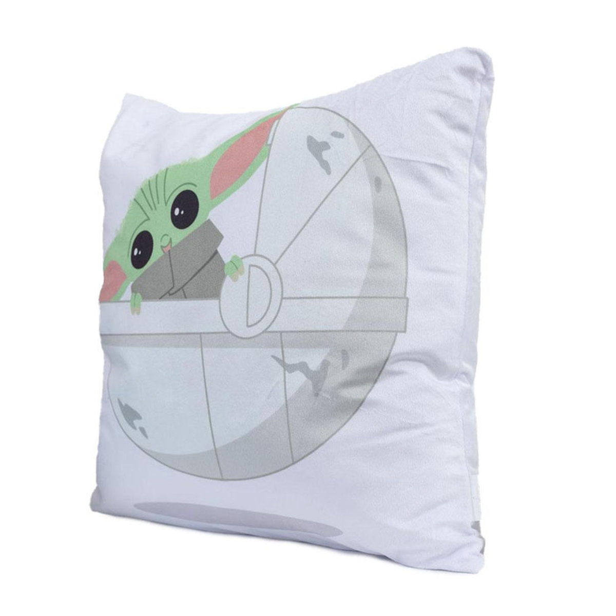 Star Wars The Mandalorian Grogu Kissen mit Velvet Feel in Weiß - Bild 2