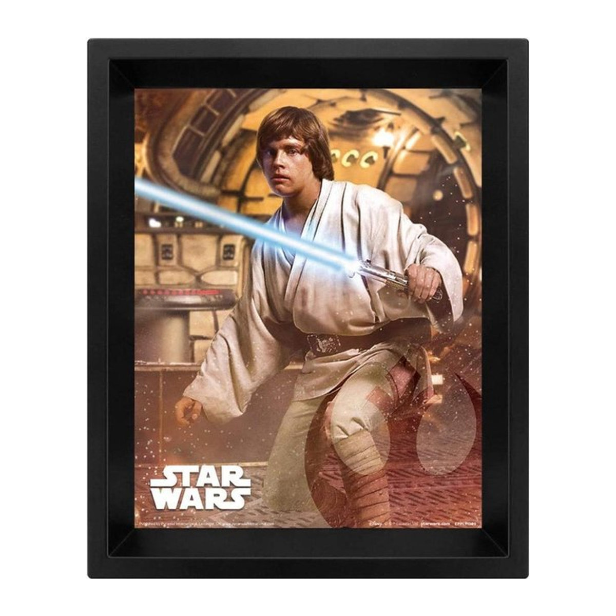 Star Wars Vader vs. Skywalker Luke Skywalker 3D Lenticular Gerahmtes Poster Schwarz B: 25,0 cm, H: 20,0 cm - Bild 1