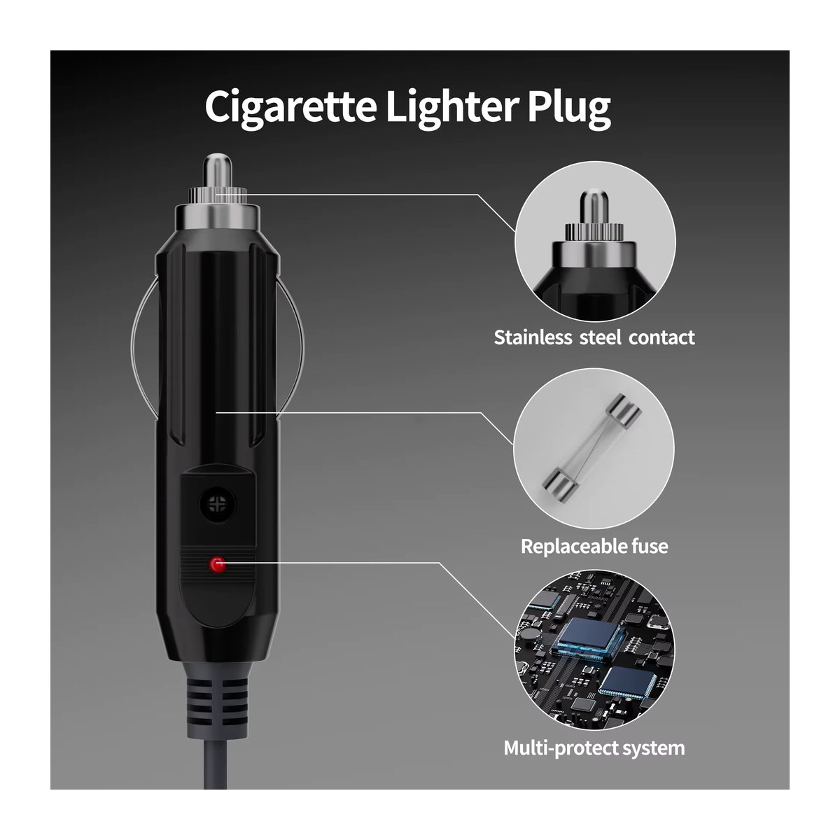 Starlink Mini DC-Stromkabel mit 12 V-24 V Zigarettenanzünder-Adapter für 3 m Starlink Mini, wasserdichter DC-Stecker - Bild 2