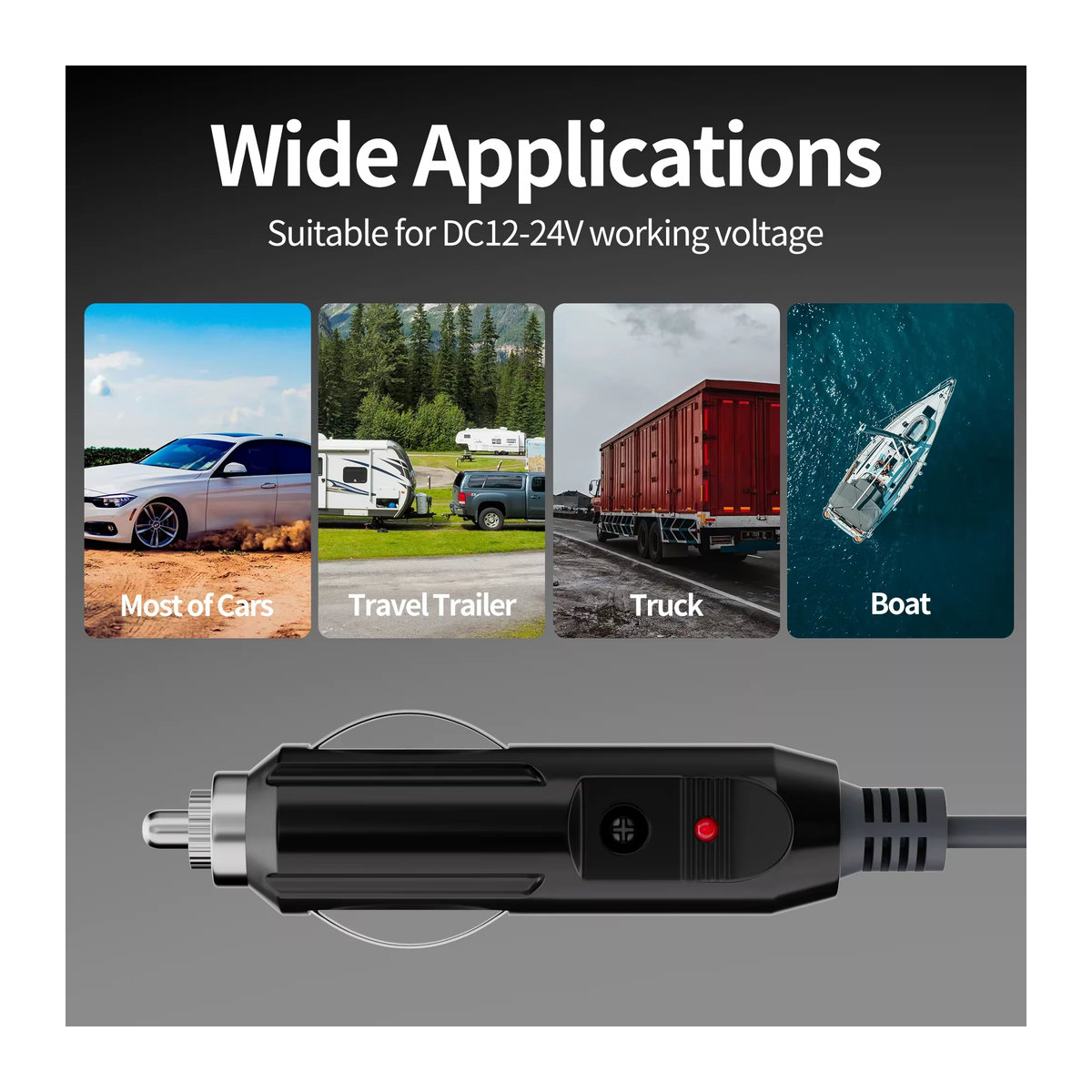 Starlink Mini DC-Stromkabel mit 12 V-24 V Zigarettenanzünder-Adapter für 3 m Starlink Mini, wasserdichter DC-Stecker - Bild 3