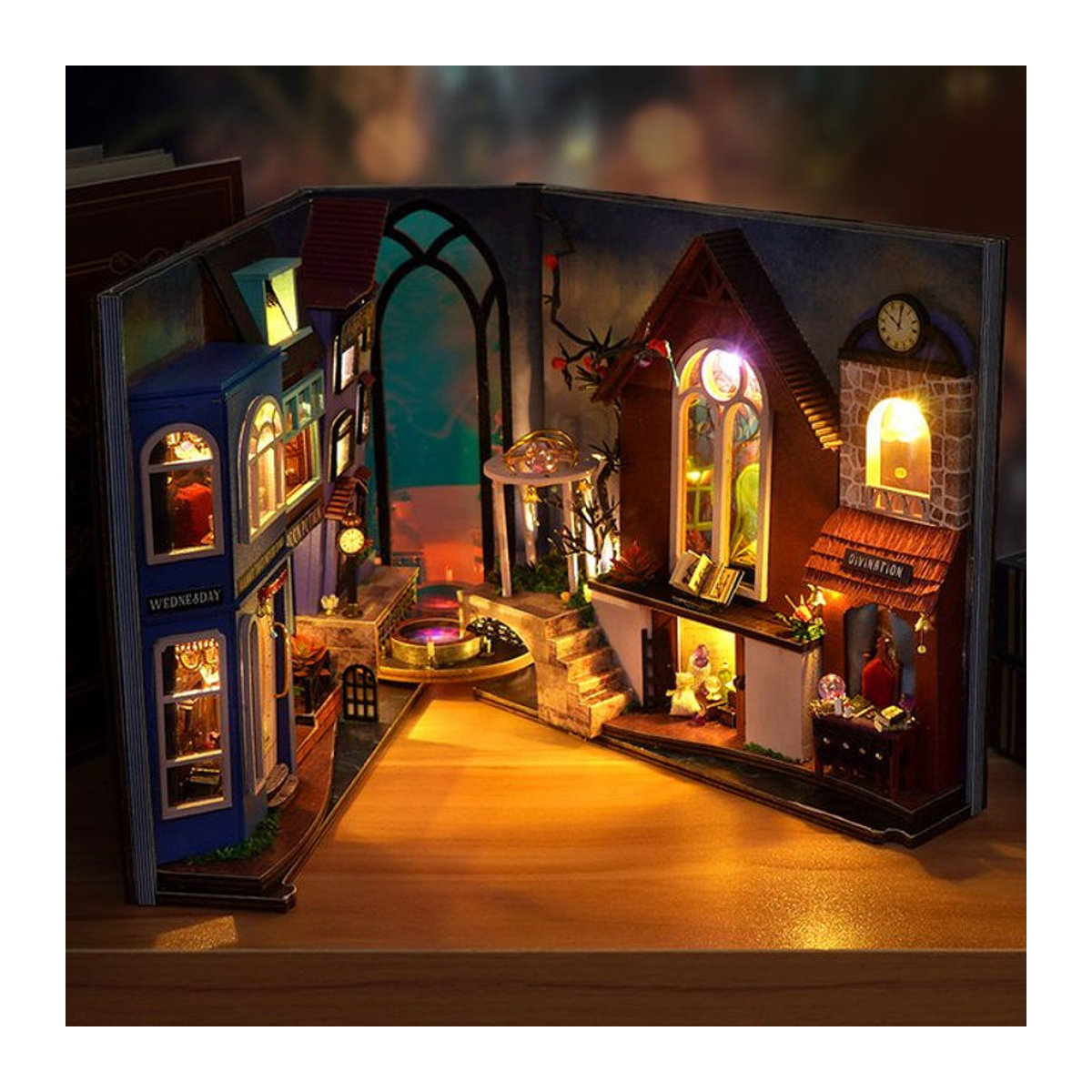 StartCabin DIY Holz Buch Nook Regal Einsatz Kit als Miniatur Zimmerbox in Mehrfarbig - Bild 1