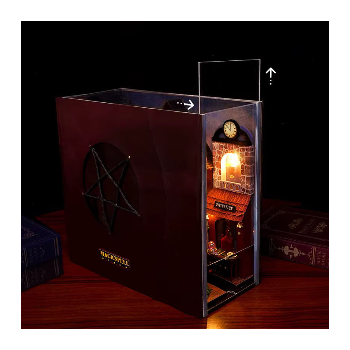 StartCabin DIY Holz Buch Nook Regal Einsatz Kit als Miniatur Zimmerbox in Mehrfarbig - Bild 3