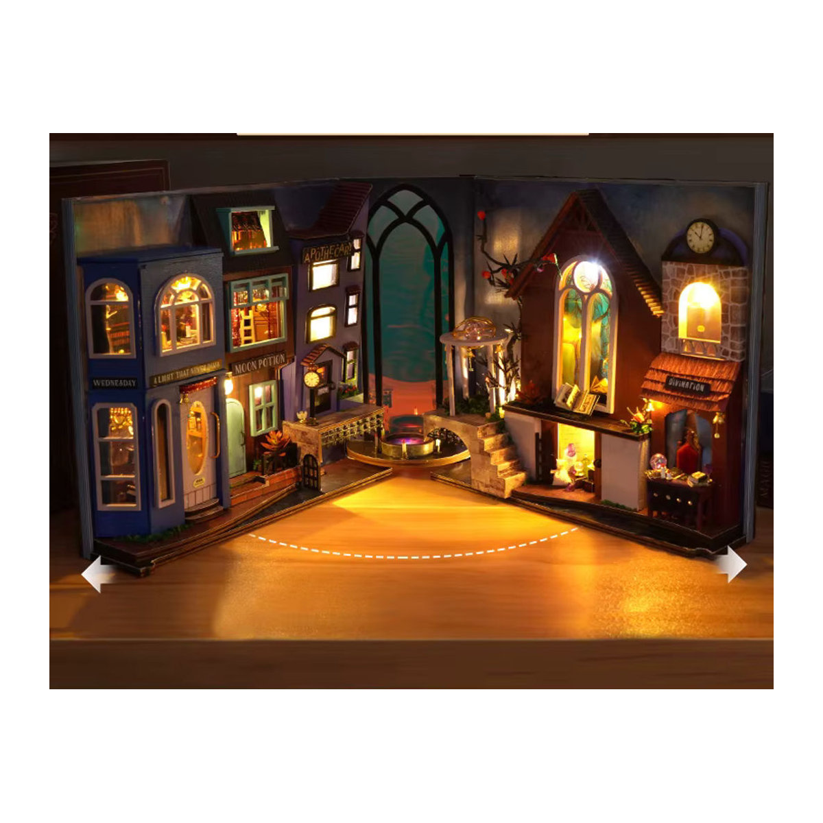 StartCabin DIY Holz Buch Nook Regal Einsatz Kit als Miniatur Zimmerbox in Mehrfarbig - Bild 5