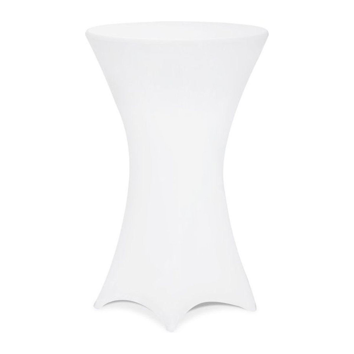 Stehtischhusse Detex aus Polyester in Weiß Durchmesser: 80 cm - Bild 1