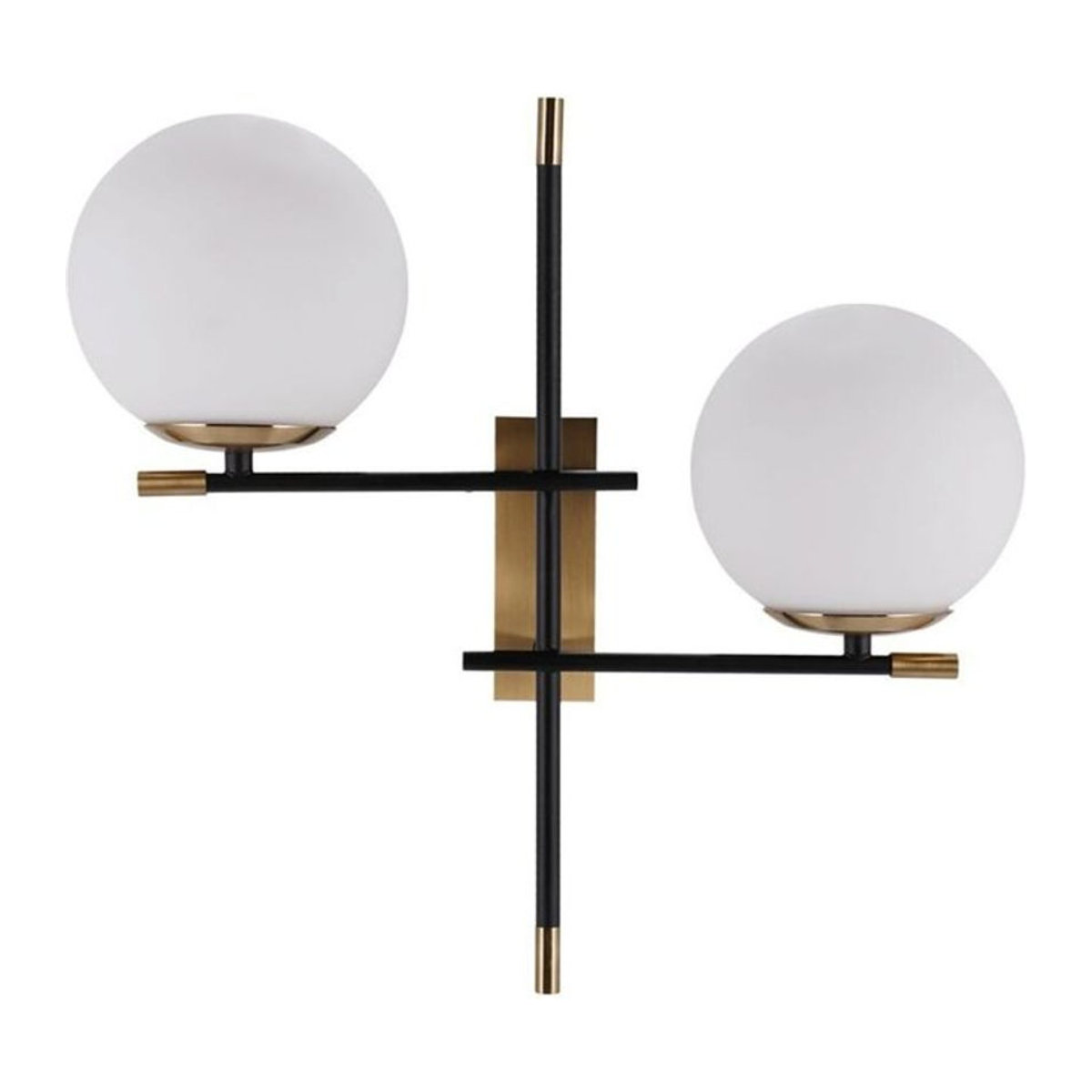 Stelia Italux Wandleuchte Modern aus Stahl, Aluminium und Glas für E14 Leuchtmittel in Schwarz oder Weiß - Bild 1