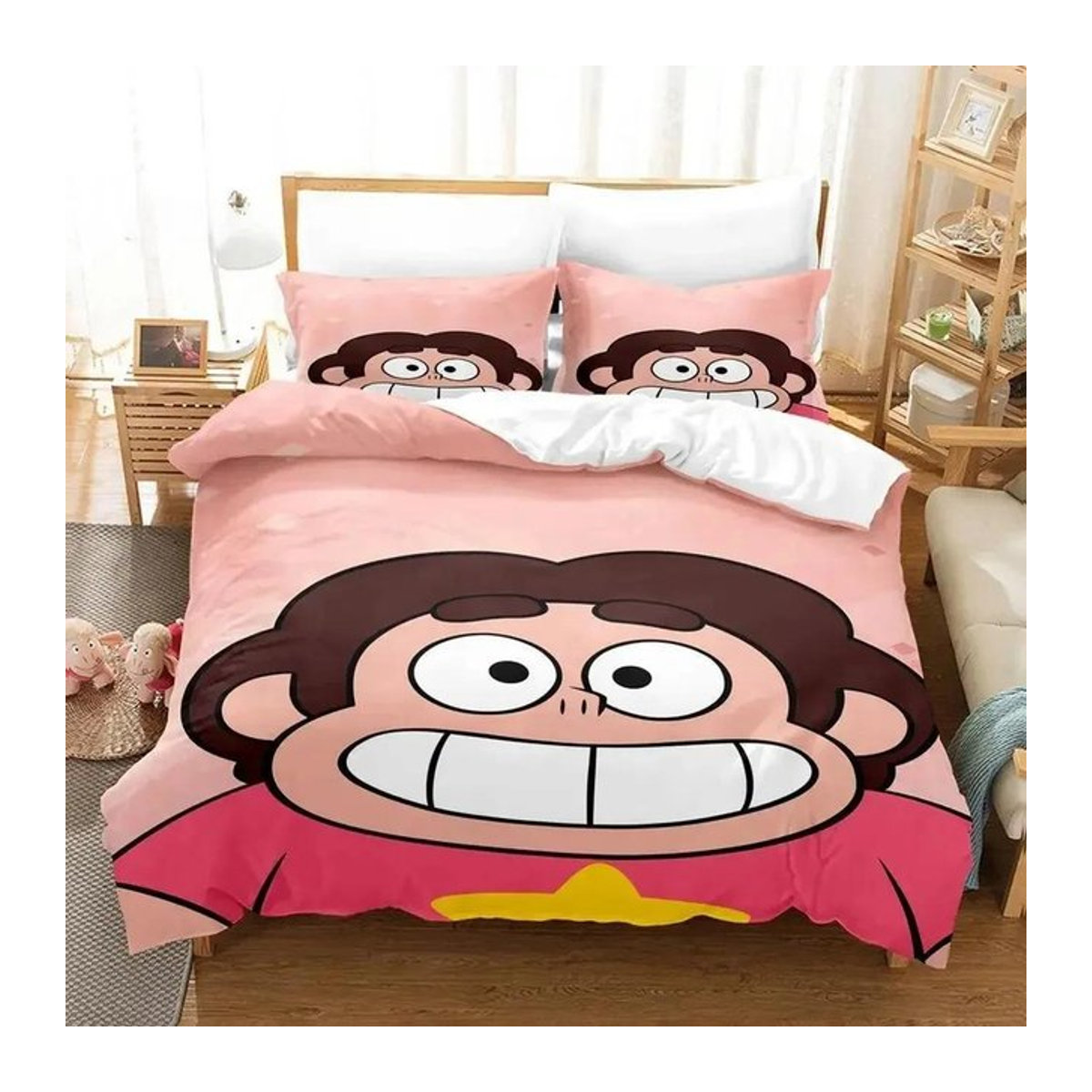 Steven Universe Bettwäsche-Set mit 3-teiligem Anime 3D-Druck in Pink, B/B/H: 135 x 200 cm - Bild 1