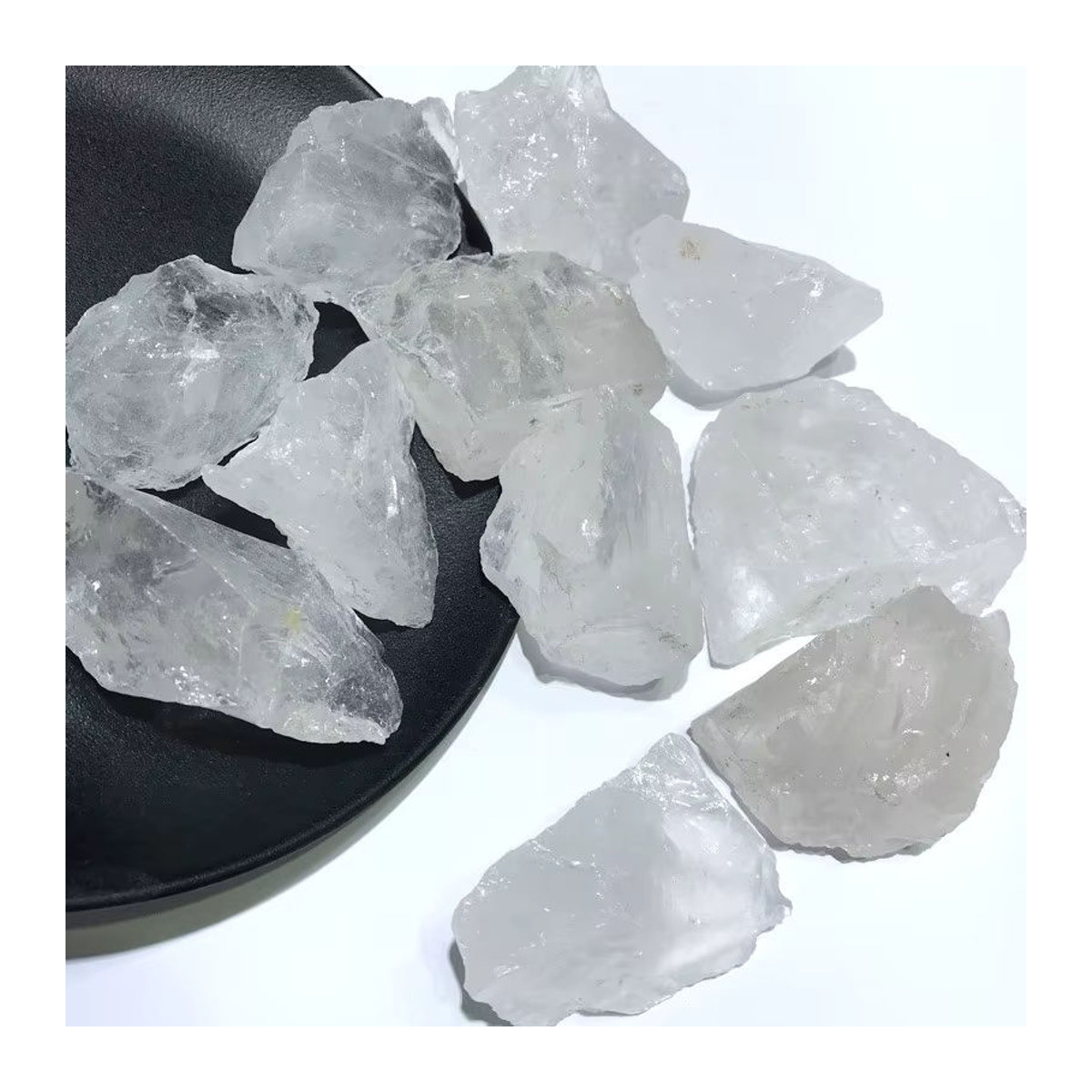 STONE BROTHERS Weißer Quarzkristallstein als natürlicher Bergchip, 100 g, transparent - Bild 2