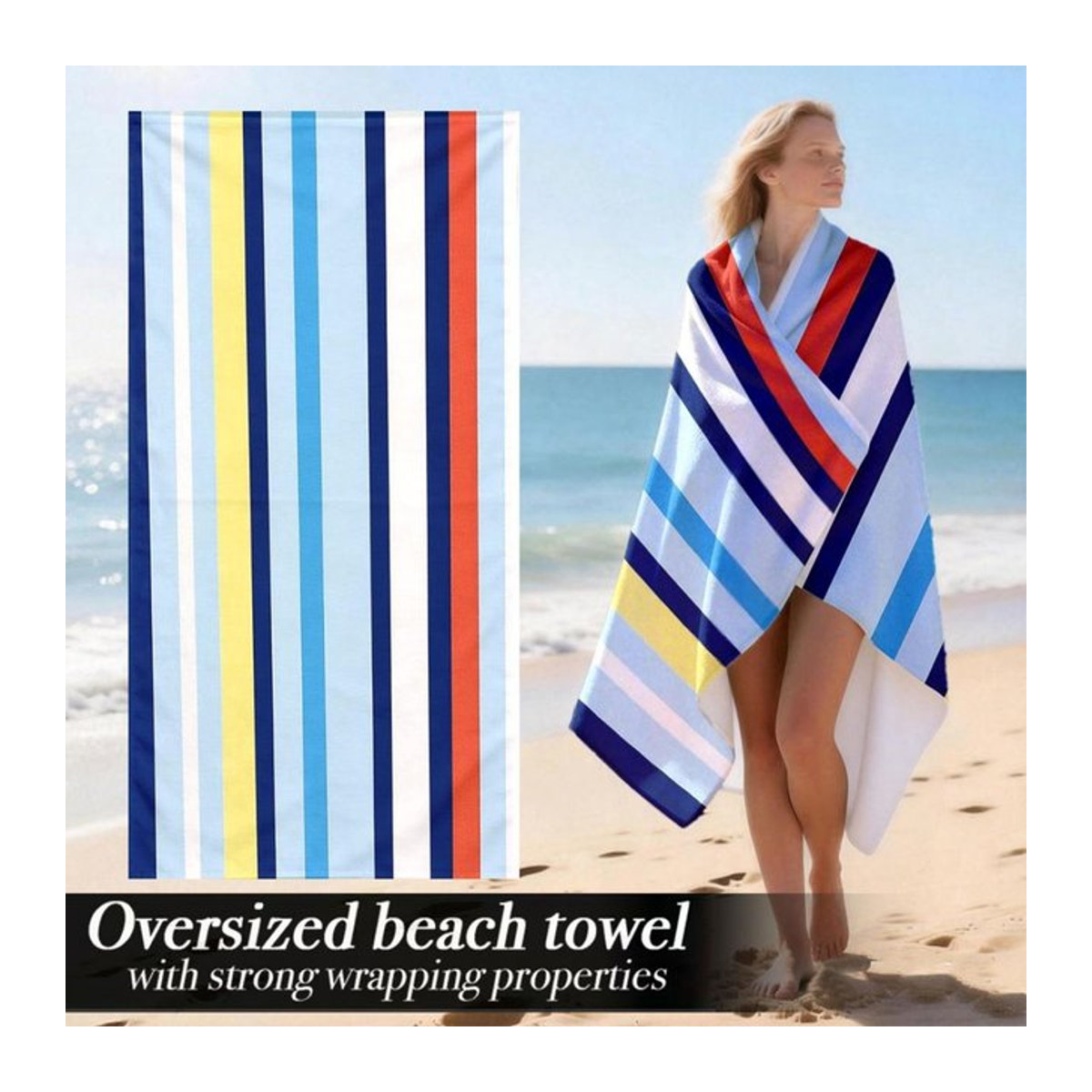 Strandtuch Ka Chen Muxi in Multicolor, extra groß und weich, B: 40 cm, H: 60 cm - Bild 1