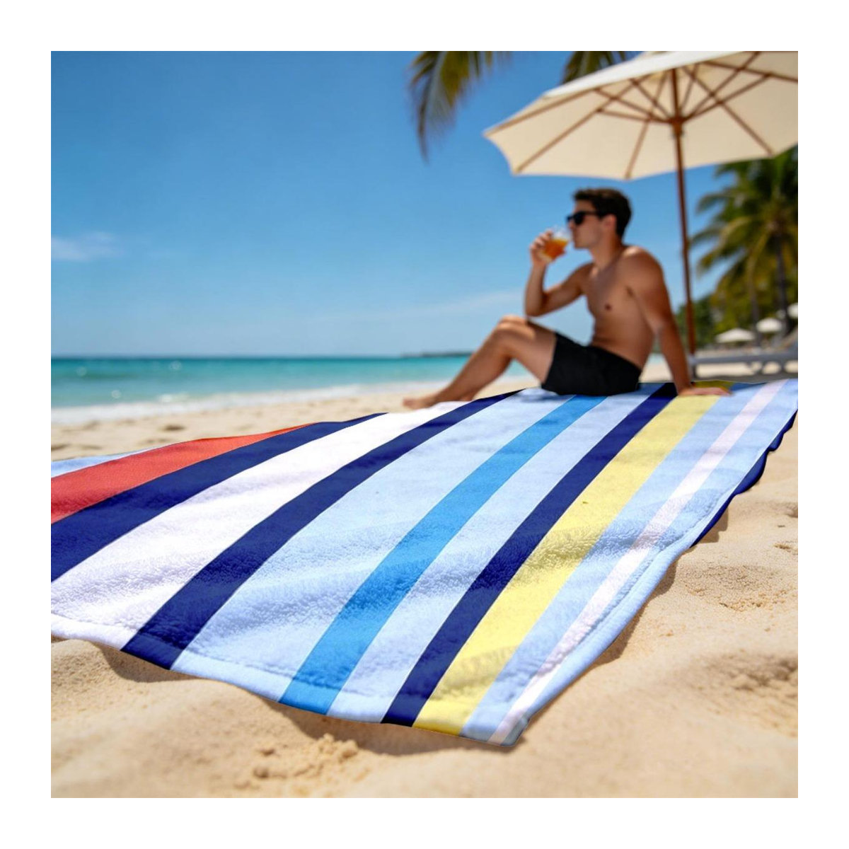 Strandtuch Ka Chen Muxi in Multicolor, extra groß und weich, B: 40 cm, H: 60 cm - Bild 4