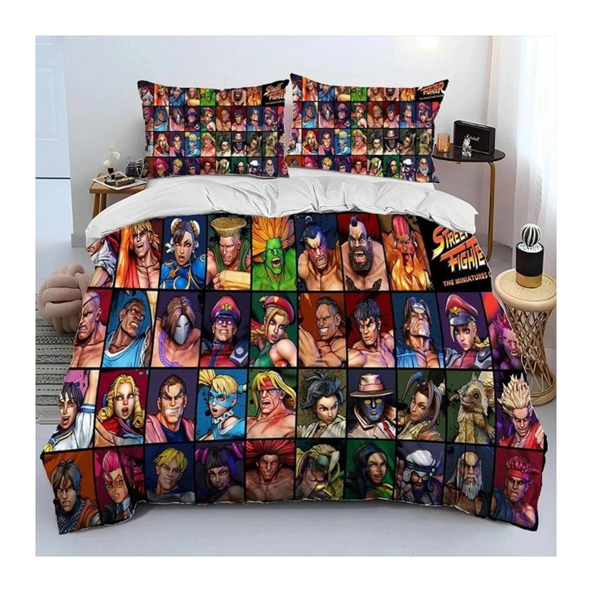 Street Fighter Retro Gamer Bettwäsche Set Multicolor, 3-teilig, B/H: 140 x 210 cm - Bild 1