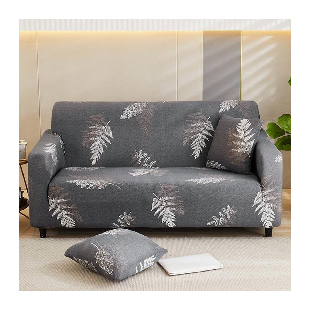 Stretch Sesselbezug aus Polyester für dein Wohnzimmer als Möbelschutz, Breite: 90-140 cm - Bild 1