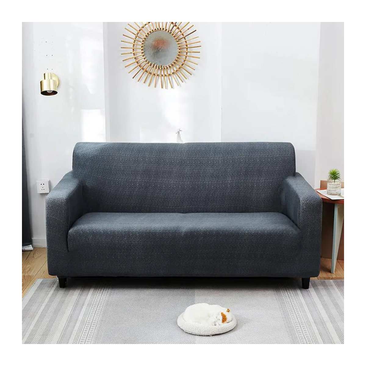 Stretch-Sofabezug mit Strukturmuster von BC-Warm Home, universeller Bezug für alle vier Jahreszeiten, Breite: 90-140 cm - Bild 2