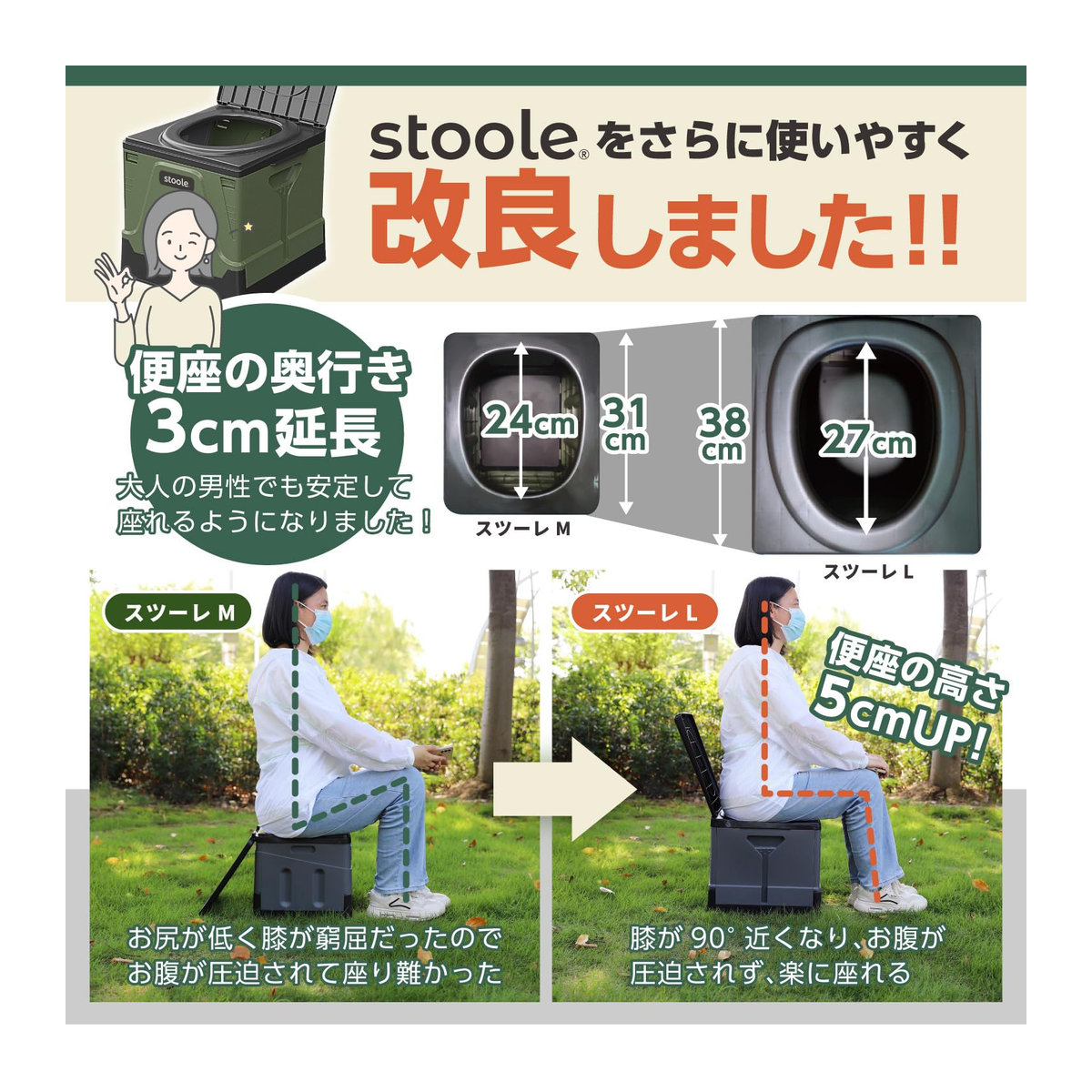 Sture Tragbare Toilette von Dajies für Katastrophenschutz und Outdoor-Nutzung - Bild 3