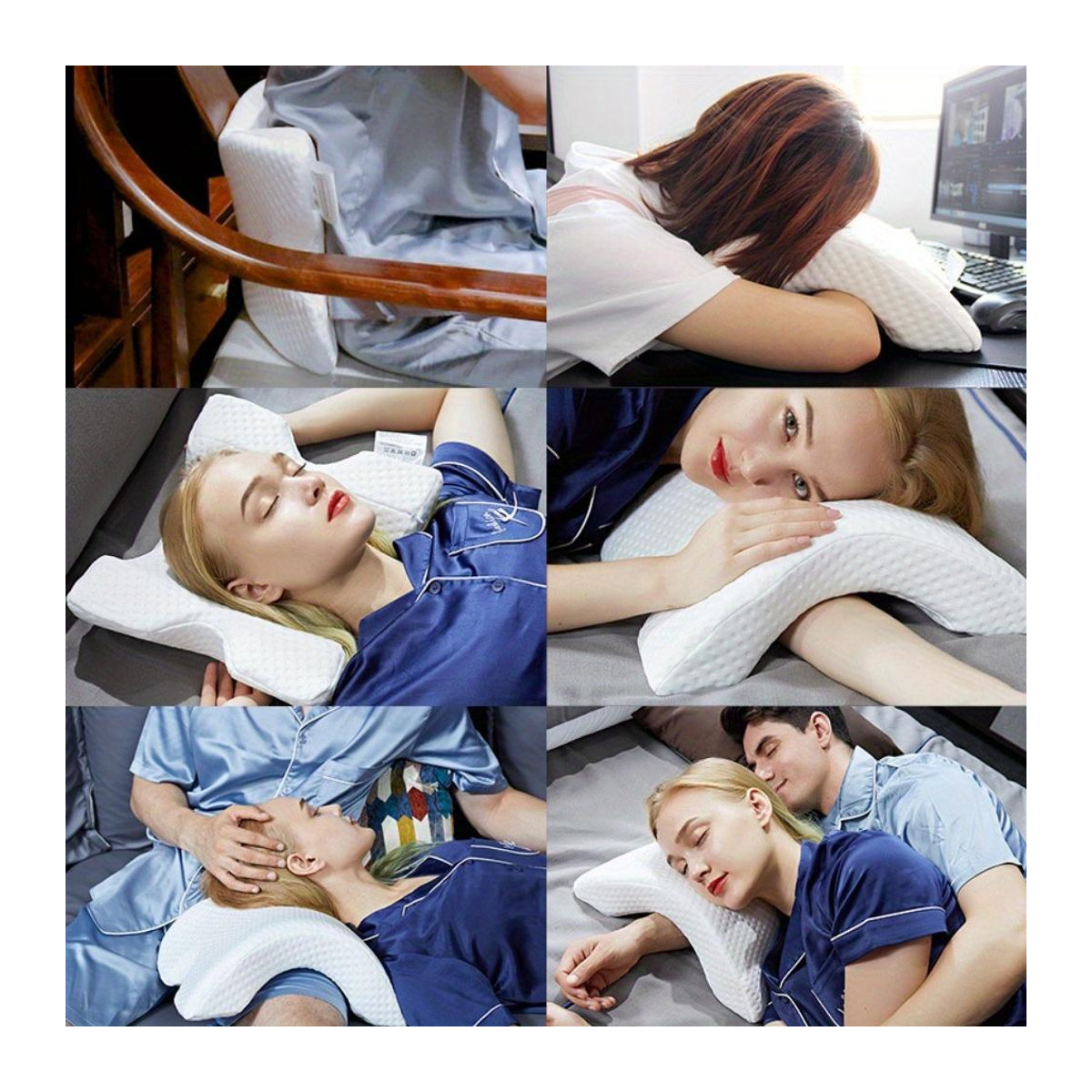 Su Yixin Orthopädisches U-förmiges Nackenkissen aus Memory-Schaum in Weiß - Bild 8