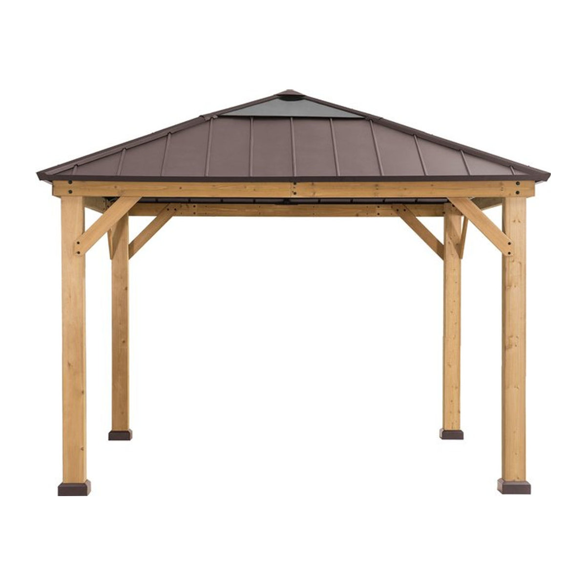 Sunjoy Gazebo PIRIN aus Zedernholz in Braun mit einer Breite von 336 cm - Bild 1