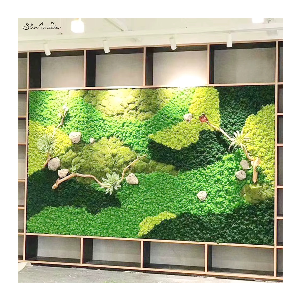 SunMade Konserviertes Moos für Wanddekoration und Micro Landschaft, Grün, 1500 g - Bild 2