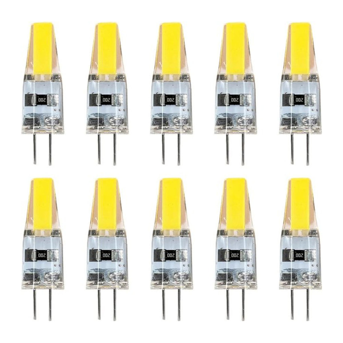 SUNMEIYI G4 LED COB Mini Leuchtmittel dimmbar 6W für Kronleuchter und Spotlights 10er Set - Bild 1