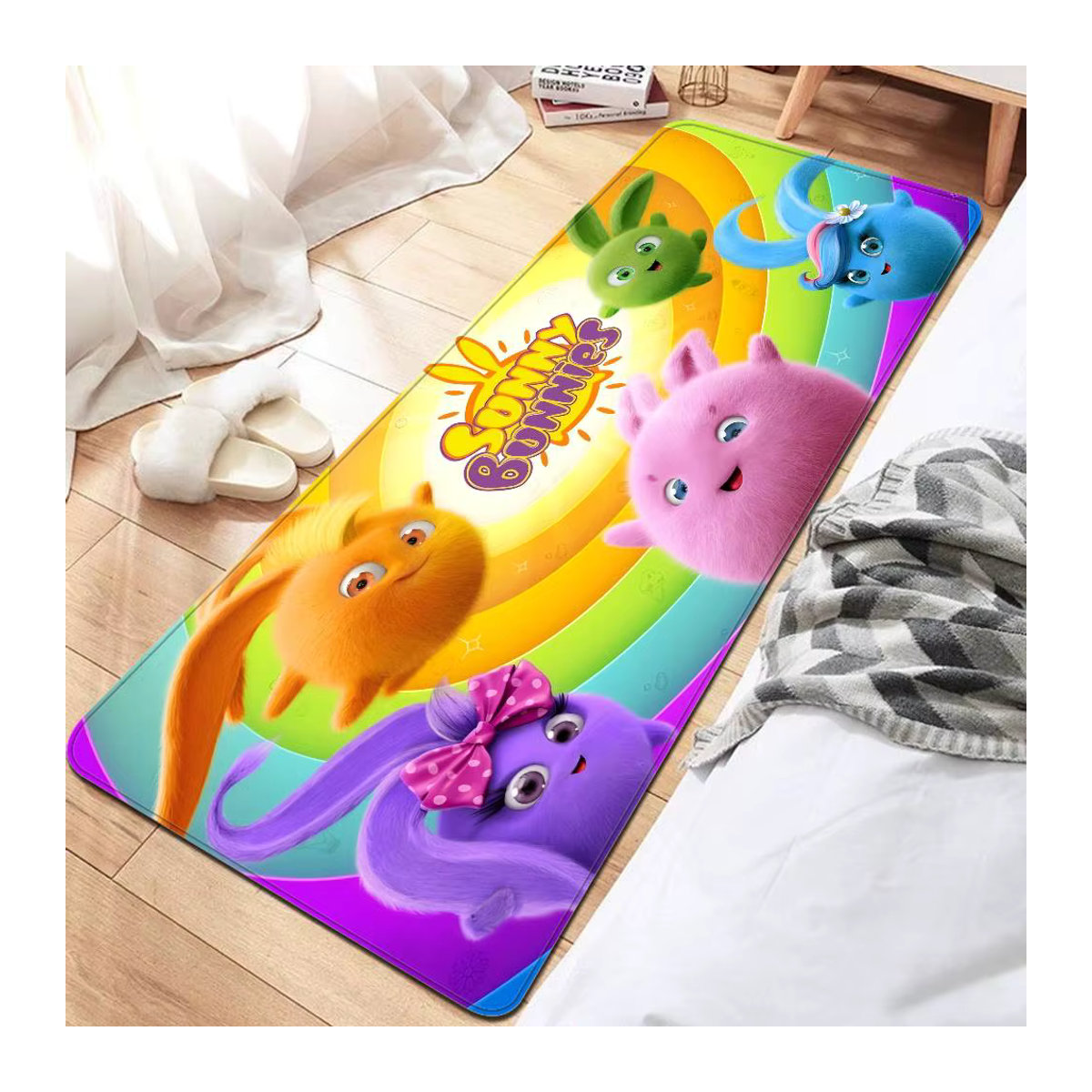 Sunny B-Bunnies Druckteppich Bodenmatte in Multicolor, rutschfeste Matte für Wohnzimmer, Waschküche oder Kinderzimmer - Bild 3