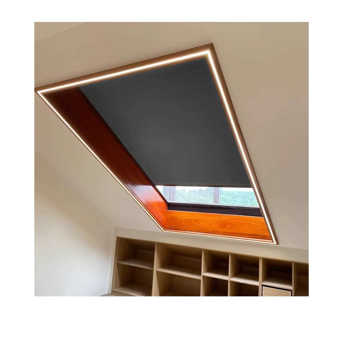 Sunroad Dachboden-Wabenjalousie für Oberlichter zur Verdunkelung, Isolierung und Kühlung in Wunschfarbe - Bild 4