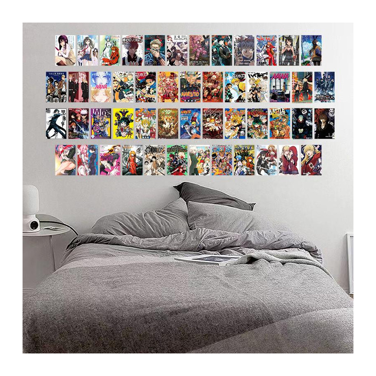 Sunshine Days Anime Manga Wandcollage Kit mit 50 ästhetischen Papier-Panels in Mehrfarbig für deine DIY Kunst Dekoration - Bild 3