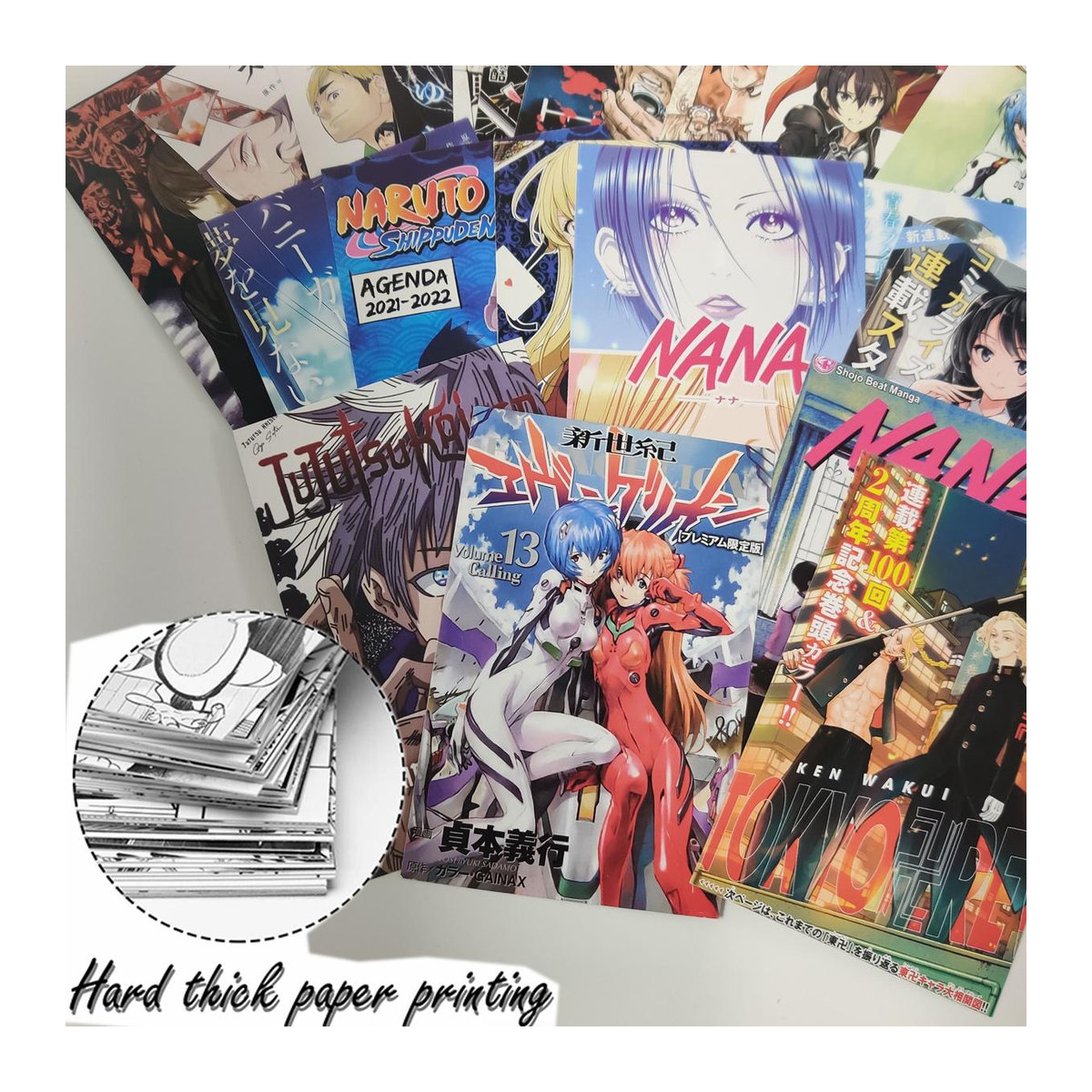 Sunshine Days Anime Manga Wandcollage Kit mit 50 ästhetischen Papier-Panels in Mehrfarbig für deine DIY Kunst Dekoration - Bild 5